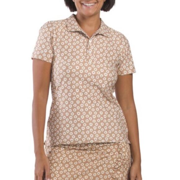 SMITH & QUINN Caramel Reagan Polo Shirt Golf Performance Women's S - Picture 1 of 13